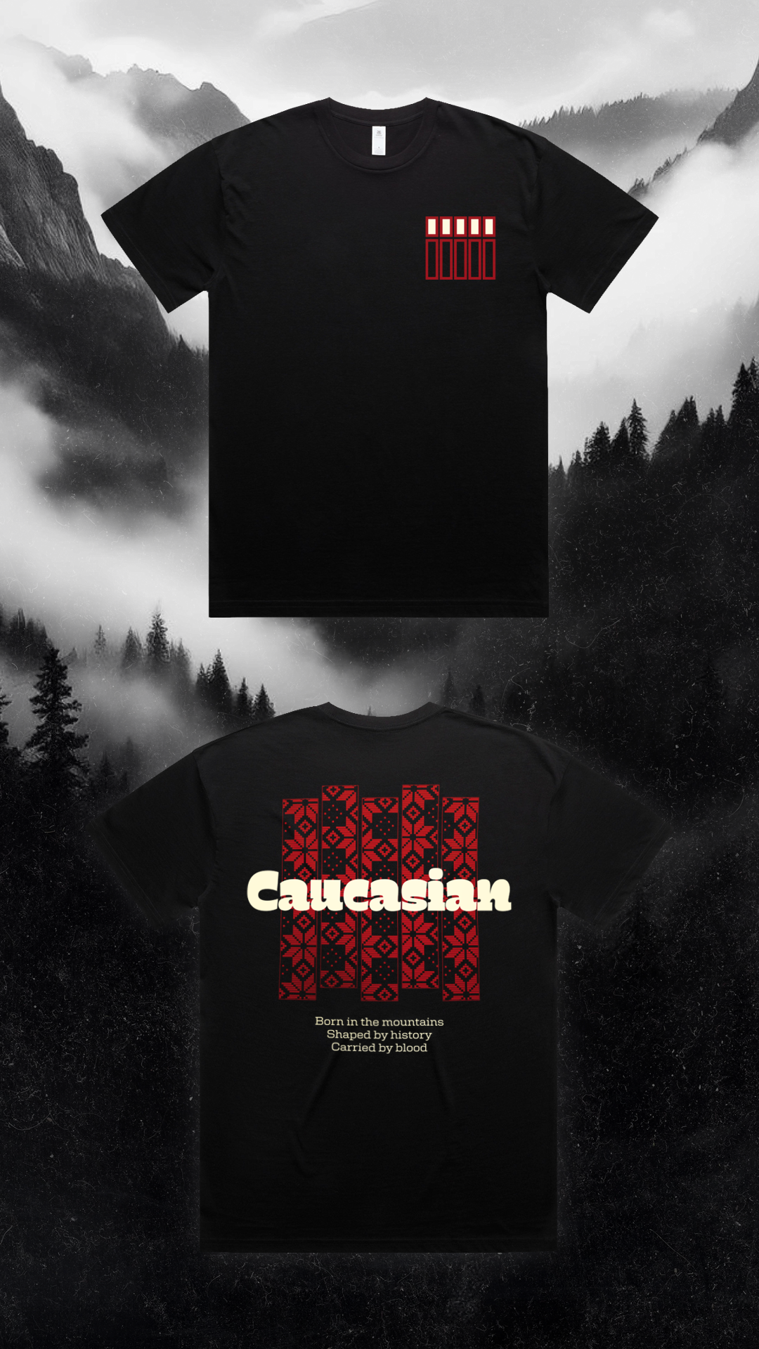 Caucasian Heritage T-Shirt Classic – Mountain Spirit Streetwear Tee