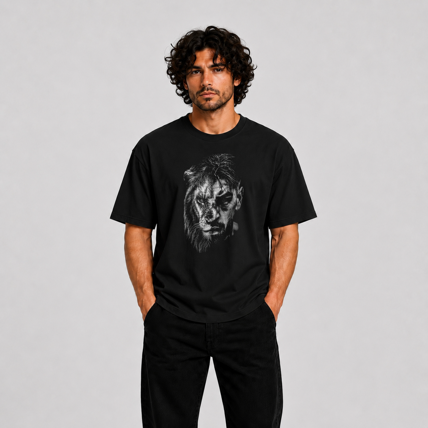 Ilia Topuria Lion Warrior T-Shirt – Half Lion Half Champion Graphic Tee | Premium Unisex Cotton Shirt