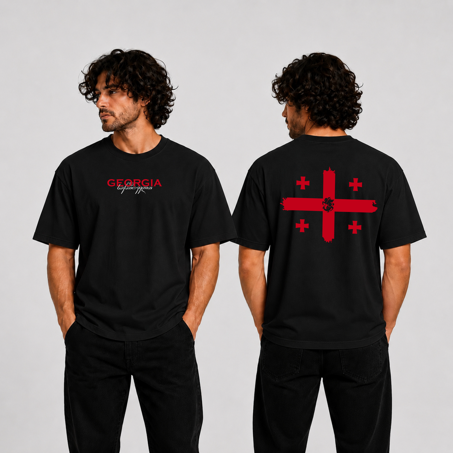 Georgia Flag Graphic T-Shirt block – Premium Unisex Georgian Pride Tee