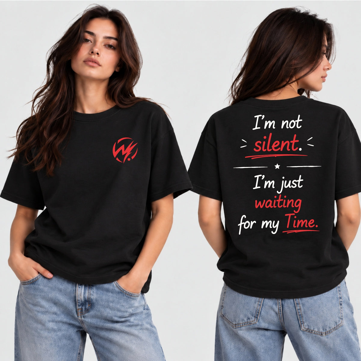 I’m Not Silent Black Graphic T-Shirt