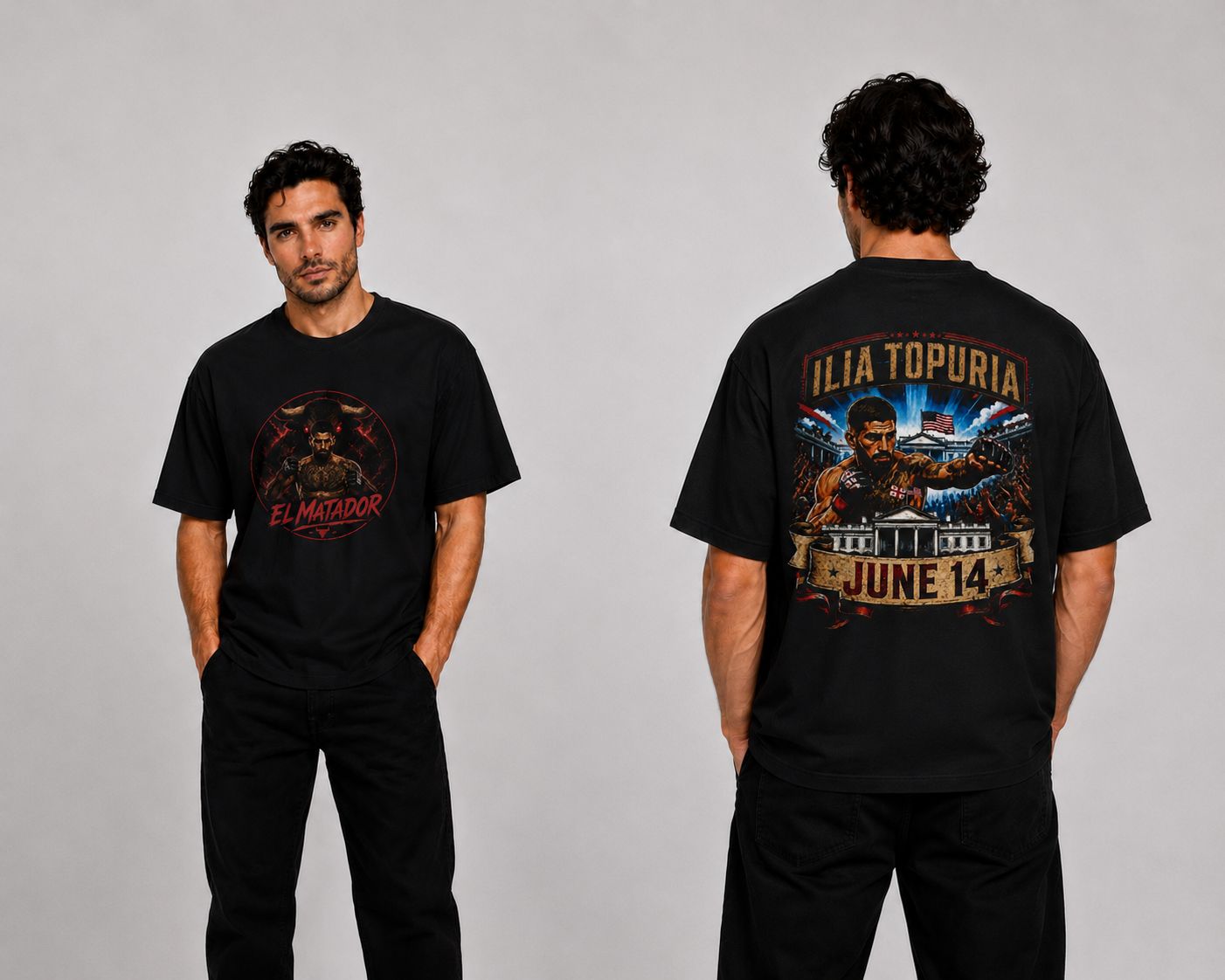 Ilia Topuria "June 14" Oversized T-Shirt – Premium Edition