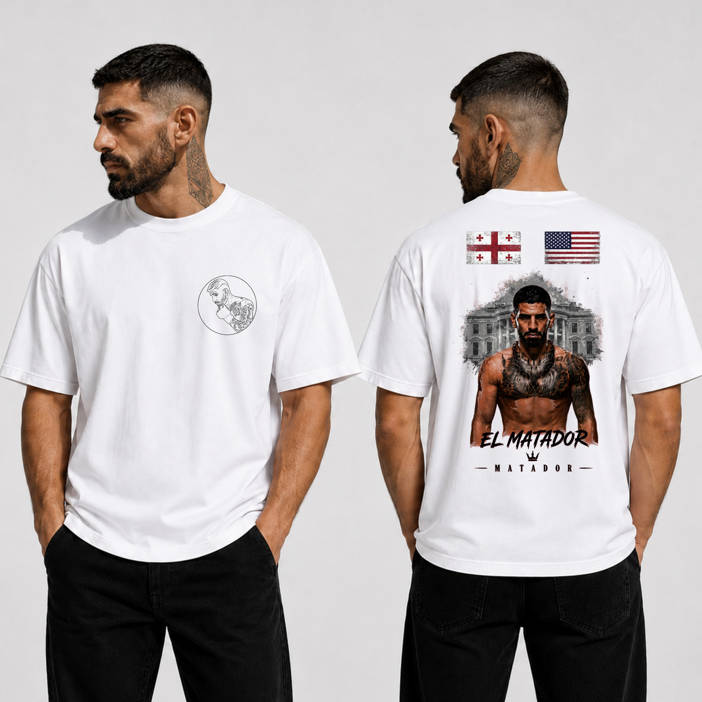 Ilia Topuria "El Matador" T-Shirt block – White Edition
