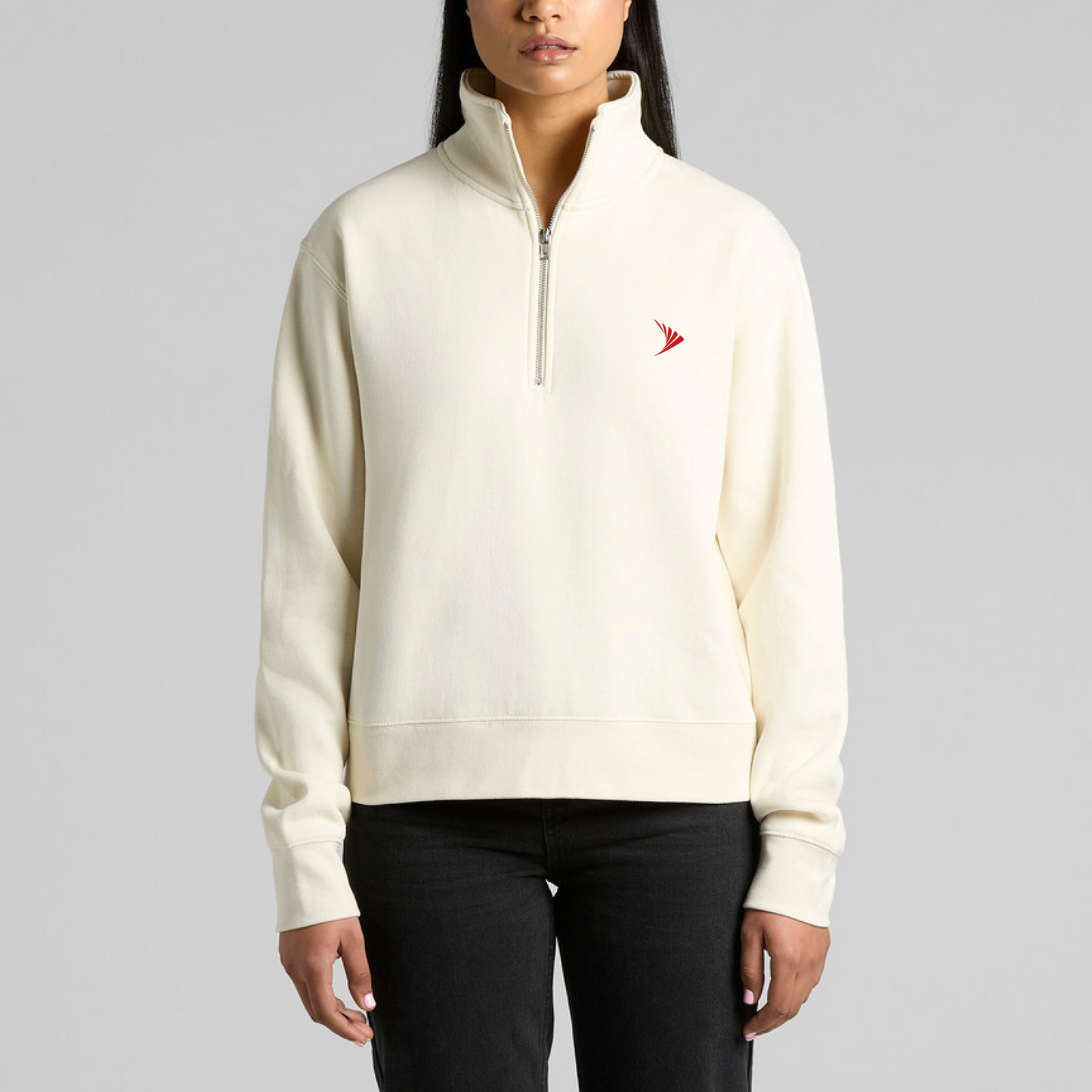 Half zip crew