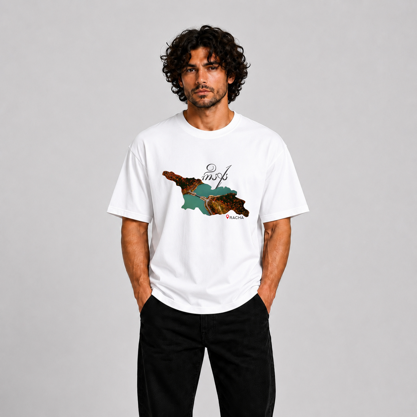 Racha Georgia Premium Graphic T-Shirt – Scenic Landscape Edition