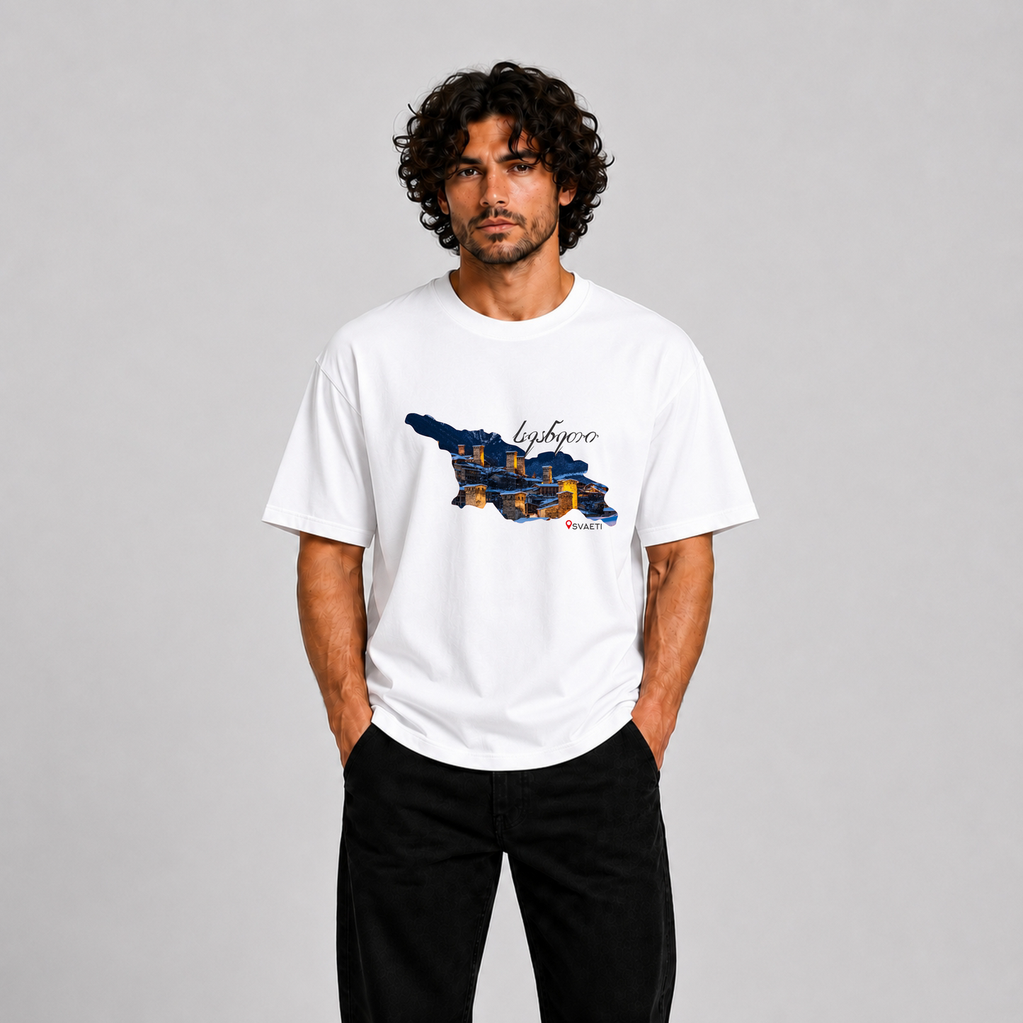 Svaneti Georgia Premium Graphic T-Shirt – Mountain Heritage Edition