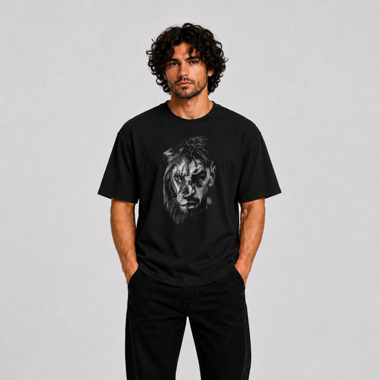 Ilia Topuria Lion Warrior T-Shirt block – Half Lion Half Champion Graphic Tee | Premium Unisex Cotton Shirt
