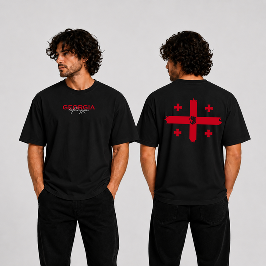 Georgia Flag Graphic T-Shirt block – Premium Unisex Georgian Pride Tee