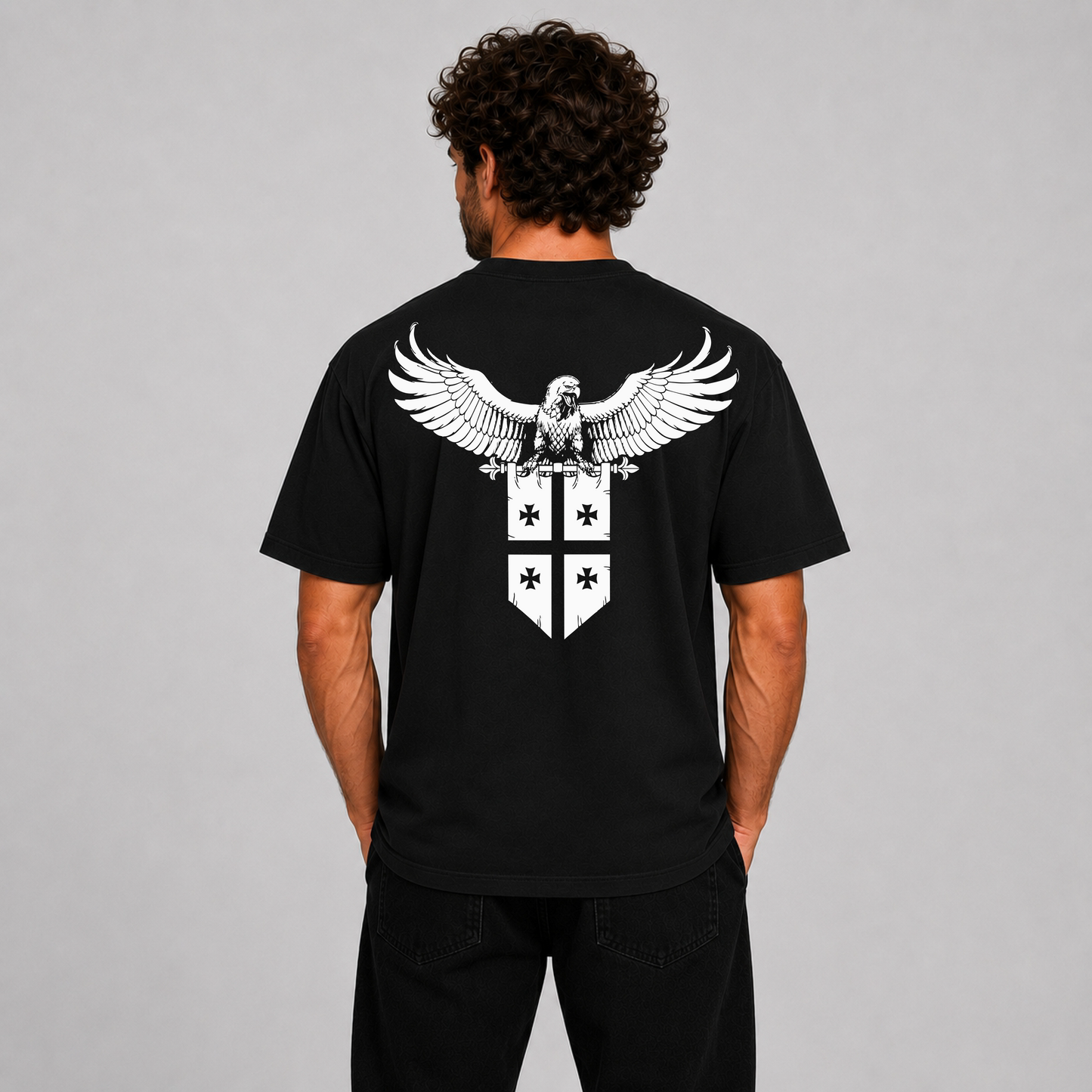 Georgian Eagle Crest T-Shirt Block – Premium Unisex Heritage Graphic Tee