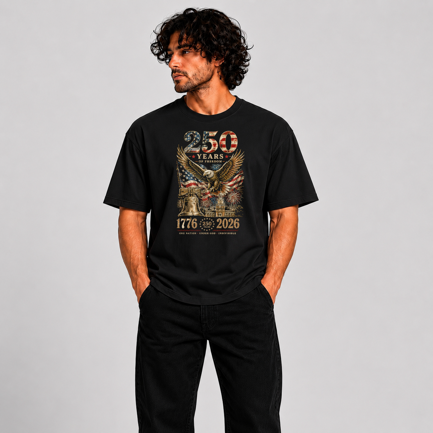 America 250 Patriotic Eagle T-Shirt – 1776–2026 Independence Day Graphic Tee | Premium Unisex Shirt