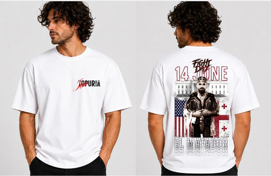Ilia Topuria "El Matador" Oversized T-Shirt – Fight Night Edition