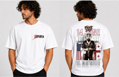 Ilia Topuria "El Matador" Oversized T-Shirt – Fight Night Edition