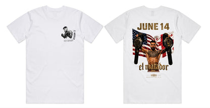Ilia Topuria "Champion of June 14" Oversized T-Shirt – White Edition